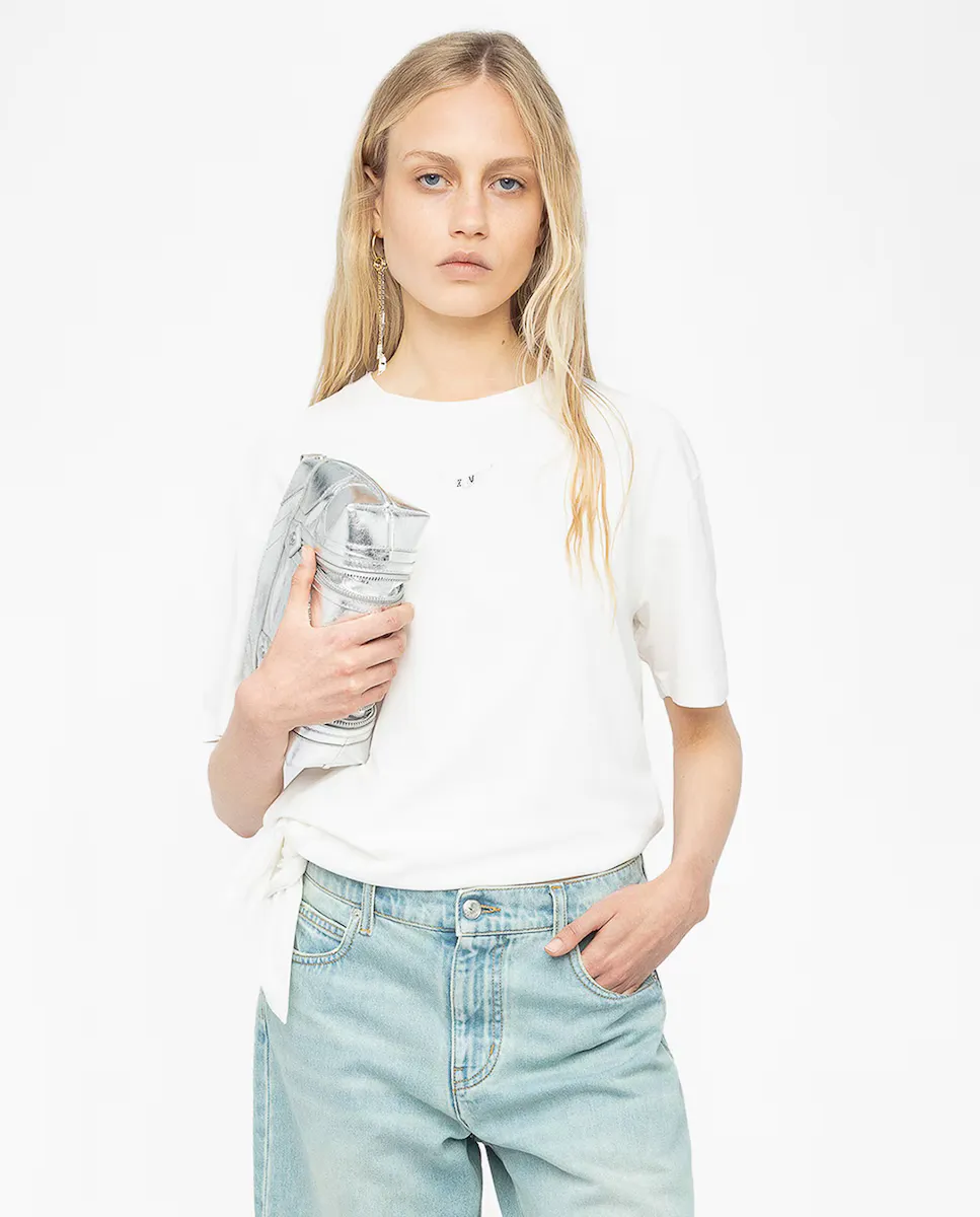 

Женская футболка Edda с коротким рукавом, 100% хлопок Zadig & Voltaire, белый