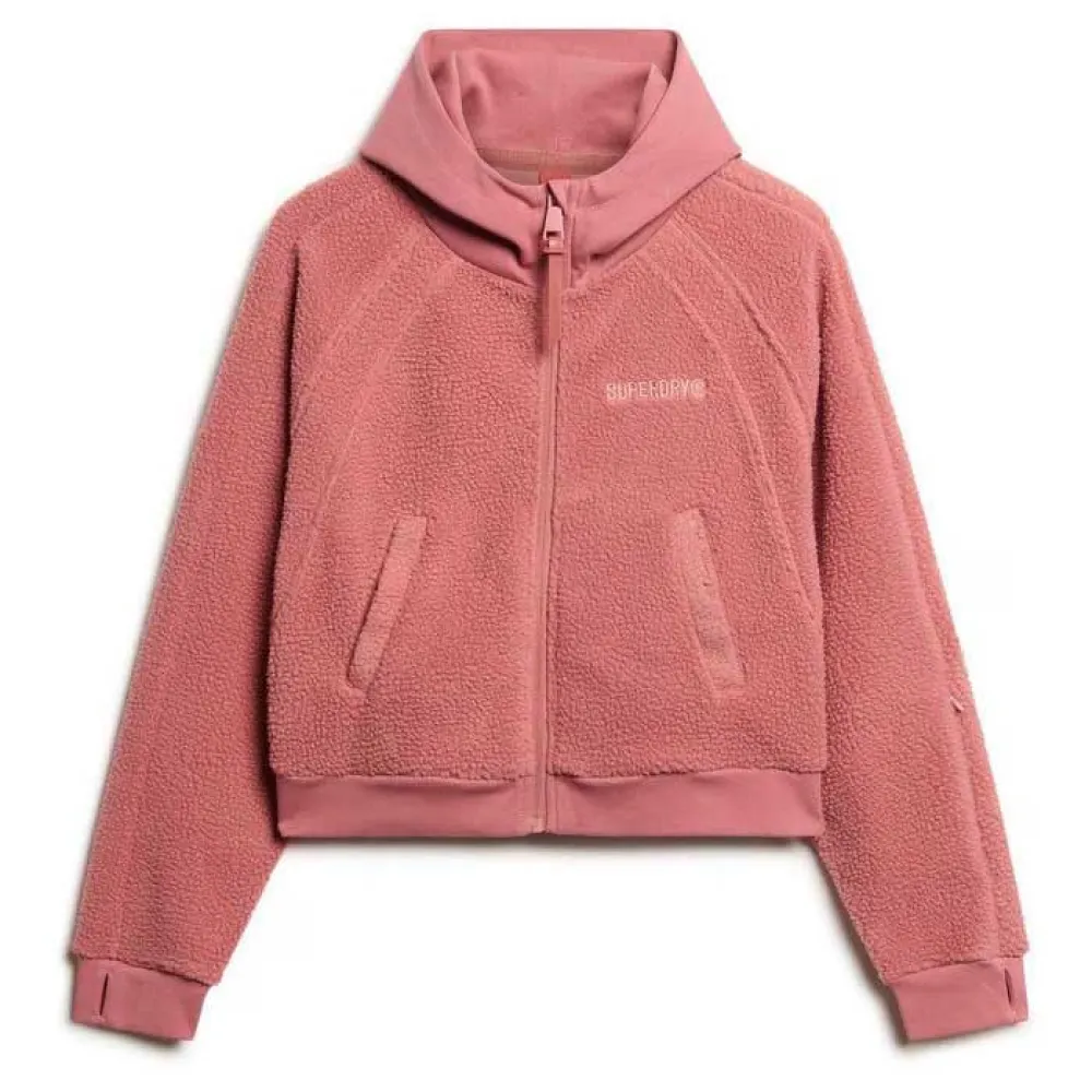 

Толстовка Superdry Active Tech Fleece full zip, розовый