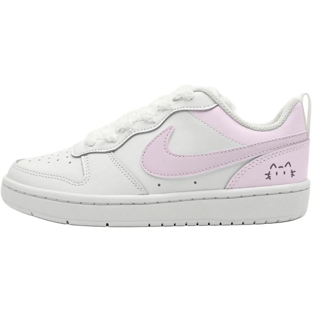 Кроссовки для скейтбординга Nike Court Borough Summer Peach Meow Leather White Pink