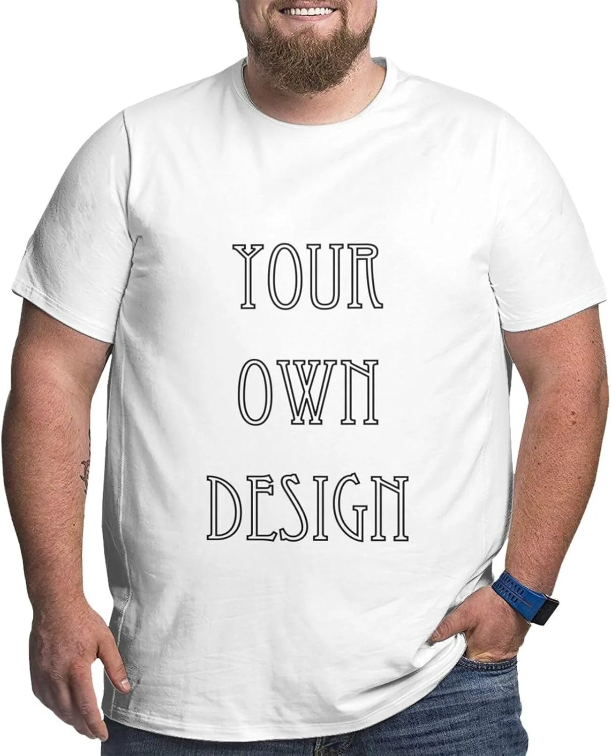 

Футболка Big Tall Custom Shirt, хлопок, короткий рукав