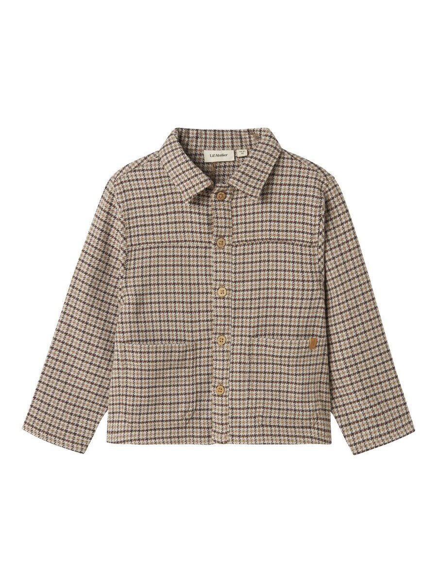 

Рубашка на пуговицах NAME IT Regular fit Button Up Shirt, цвет brown/light brown