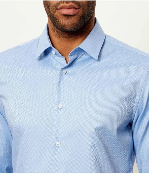 H-Hank-S-Kent-C1-232 футболка slim fit Boss, небесно-голубой — фото 4