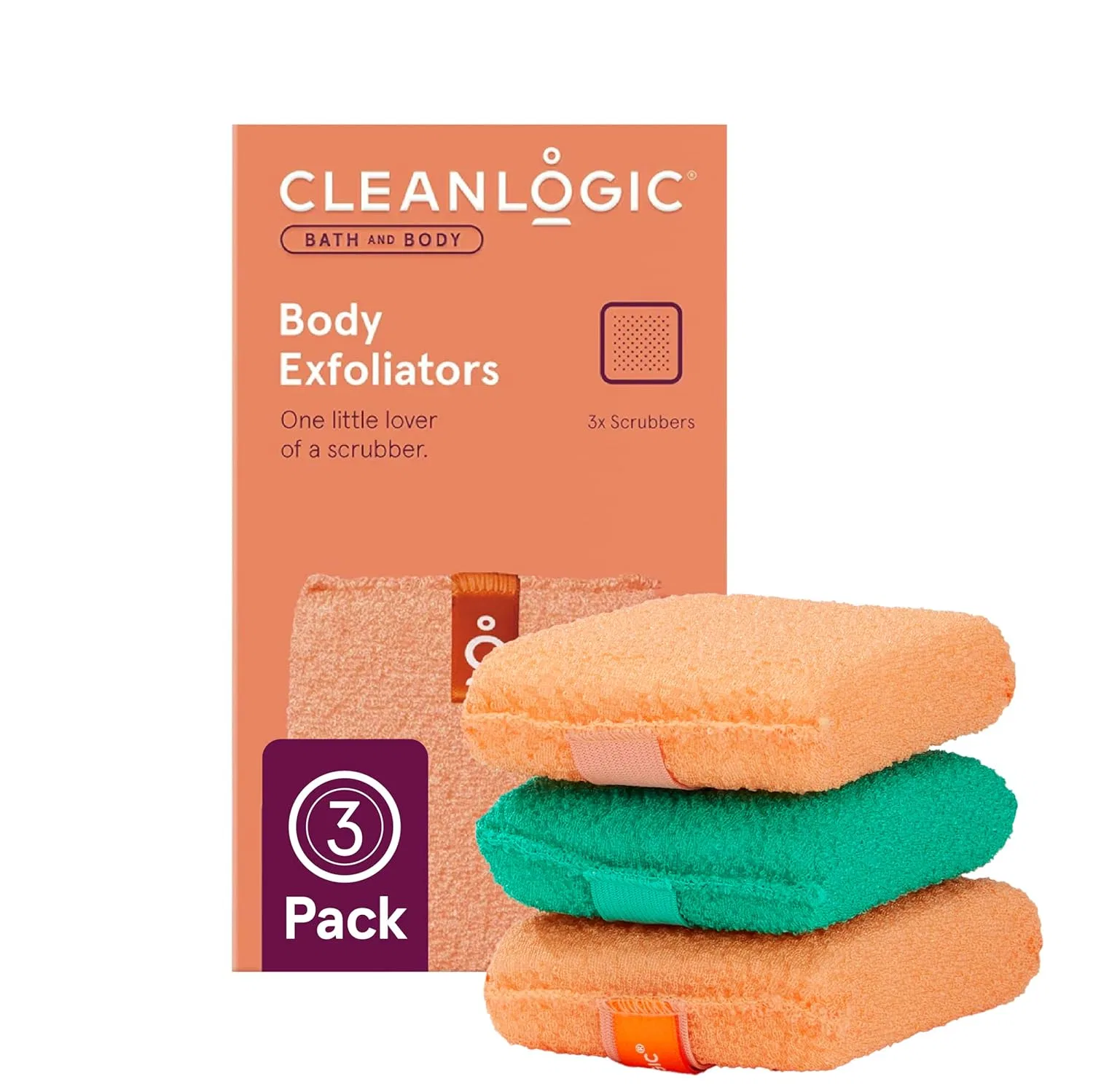 Набор отшелушивающих мочалок для тела Cleanlogic Bath & Body Cleanlogic