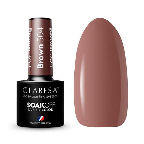 

Коричневый полуперманентный лак для ногтей Claresa