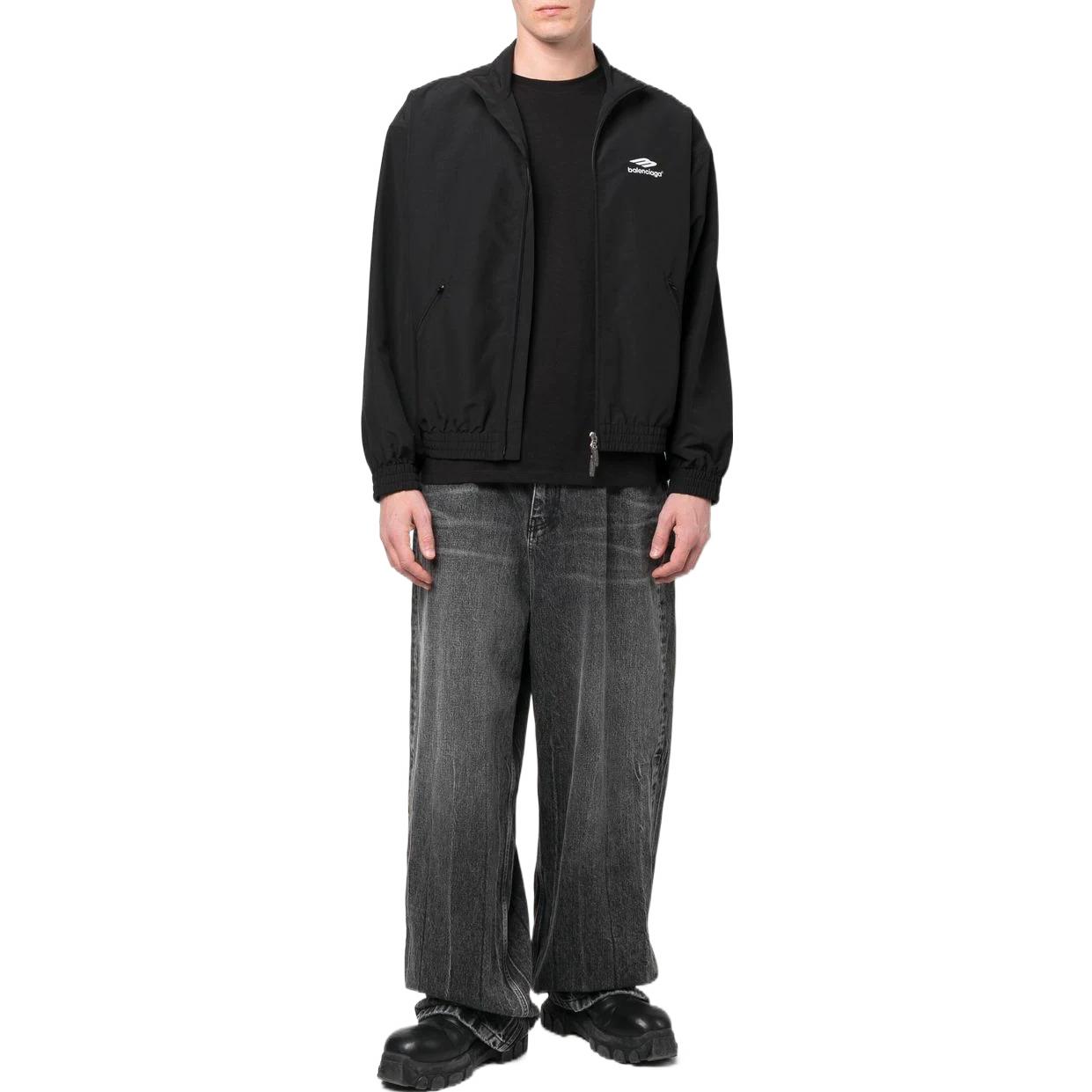 3B Sports Icon Small Fit Куртка спортивного костюма Balenciaga, черный — фото 2
