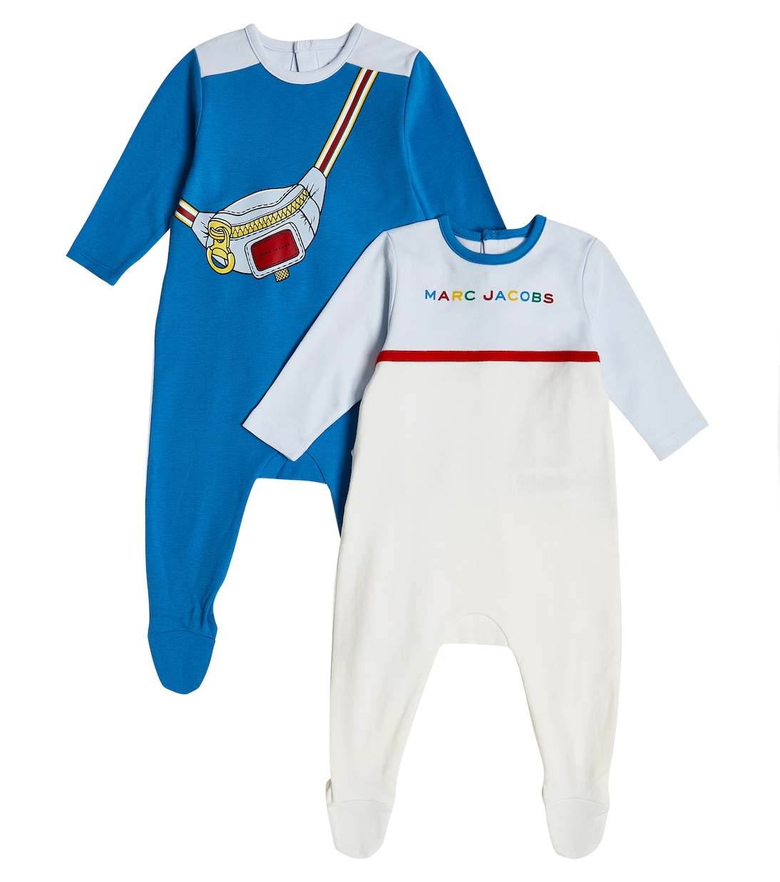 

Детский комплект из 2 хлопковых комбинезонов Marc Jacobs Kids, Blue Enamel