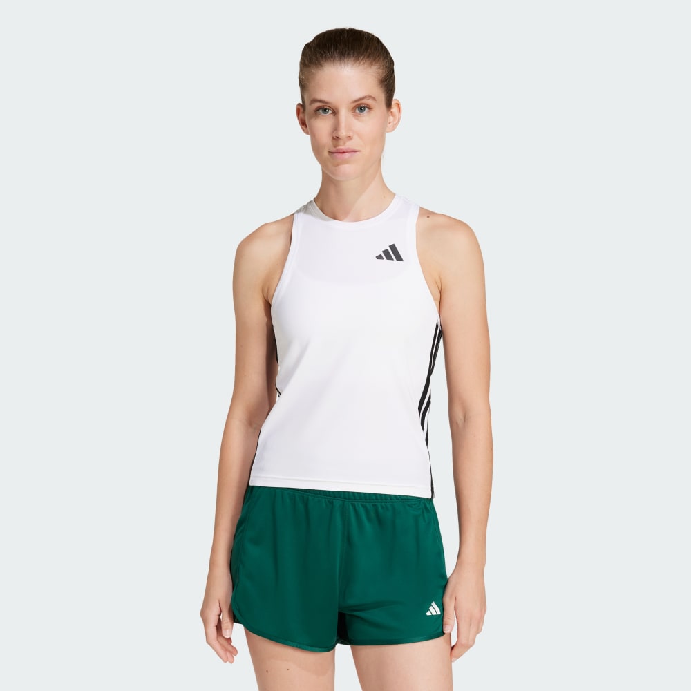 

Спортивный топ Adidas Train Essentials 3-Stripes Workout Tank Top, белый/черный