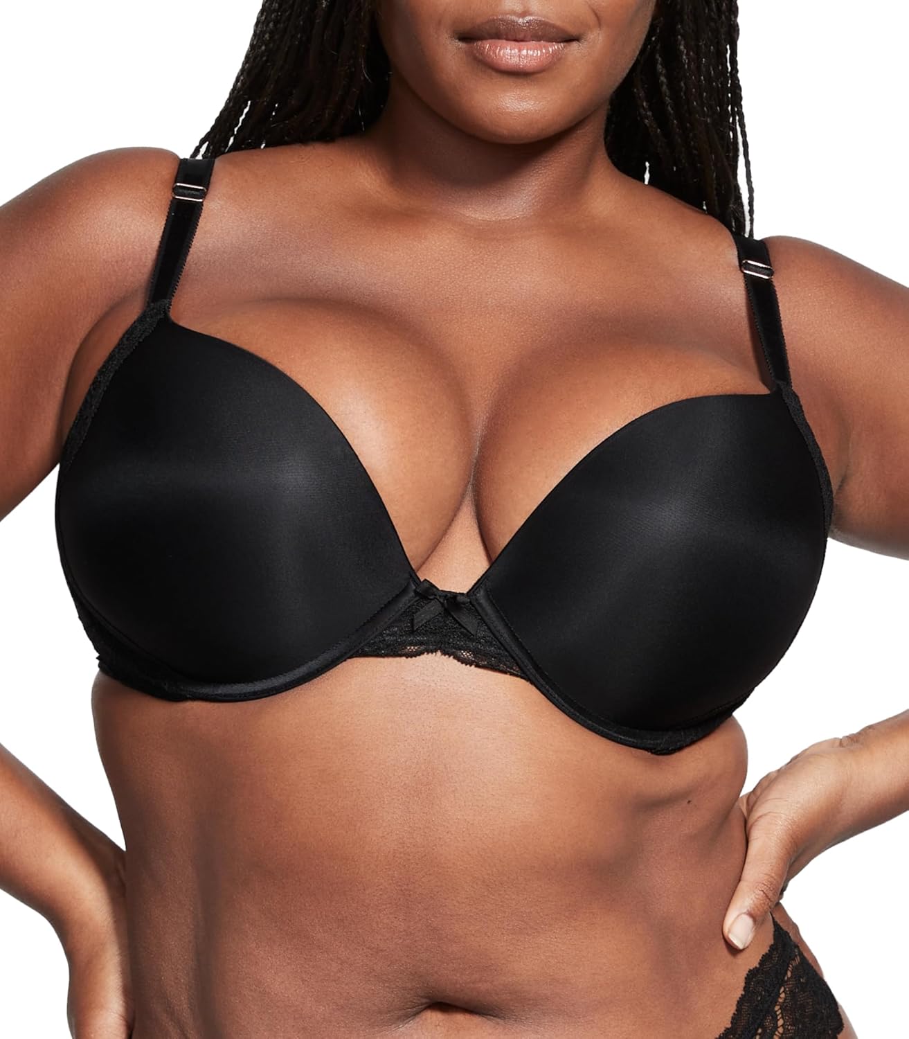 

Victoria's Secret Женский бюстгальтер Dream Angels Push Up, бюстгальтеры для женщин (32A-38DDD), Black Smooth