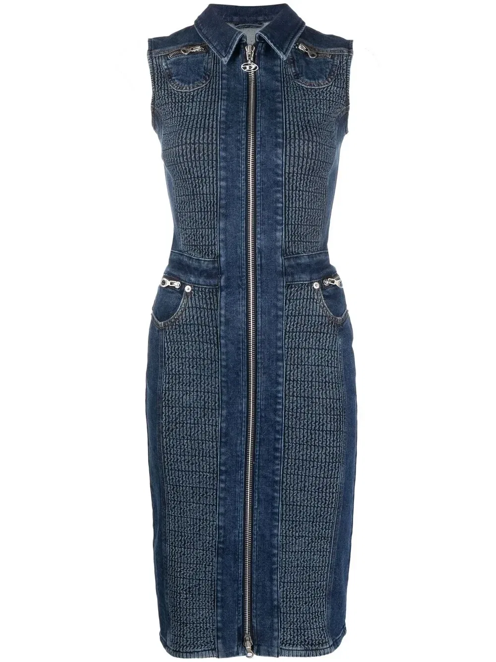 Джинсовое платье на молнии DIESEL, синий
