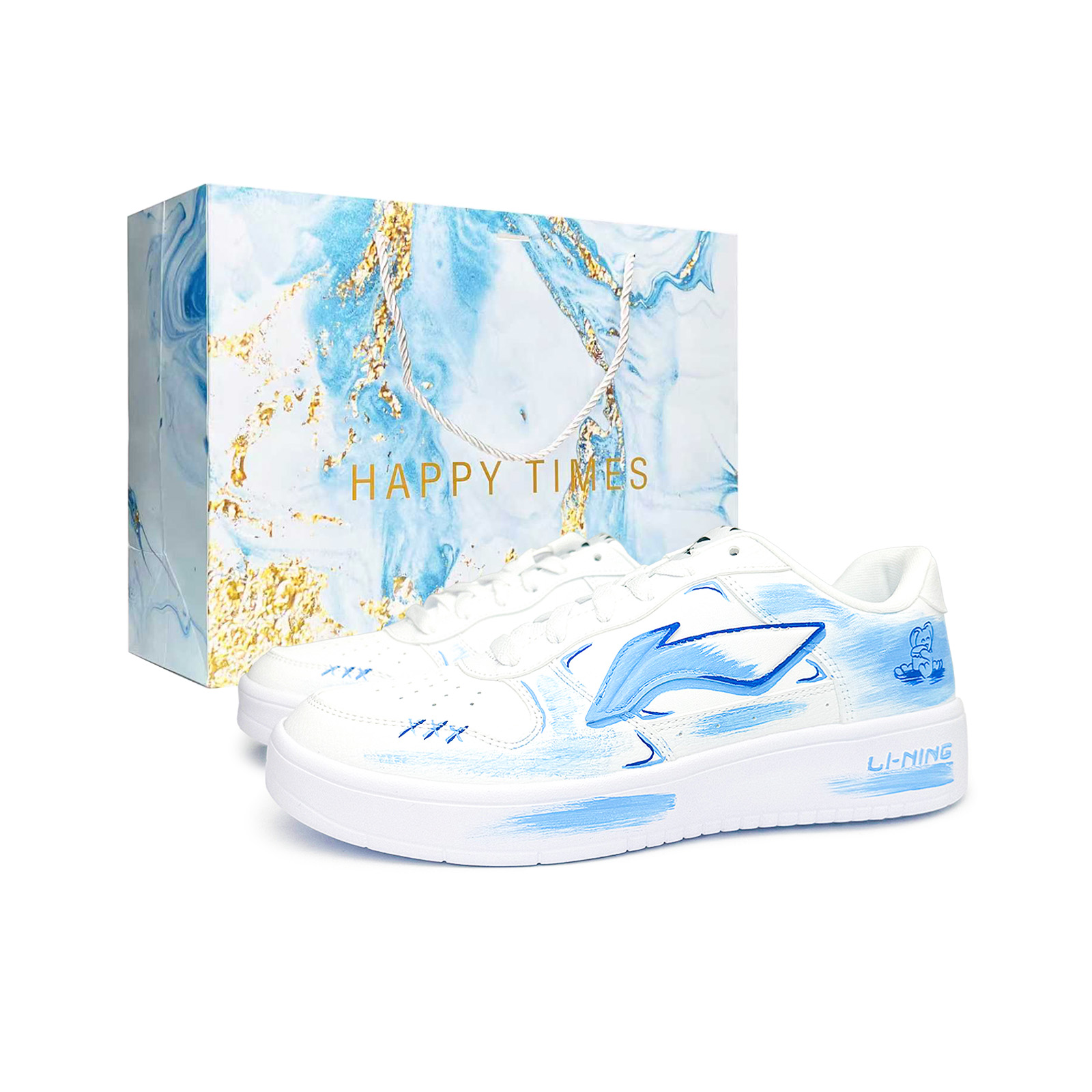 

Понтонные лодки Легкие нескользящие и устойчивые к истиранию кроссовки Low top Skateboard Shoes Unisex LINING, синий