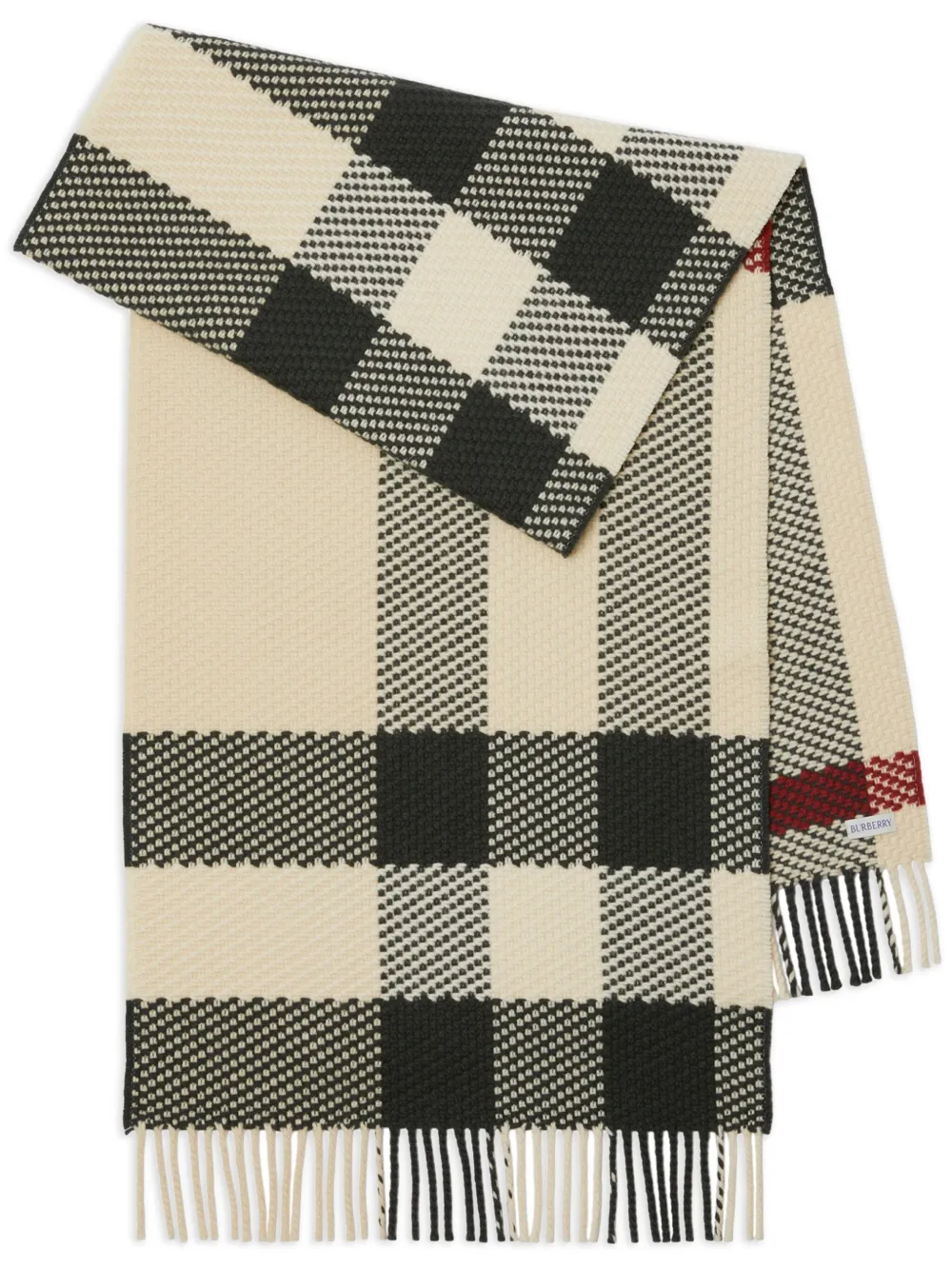 

Шерстяной шарф в клетку BURBERRY, нейтральный
