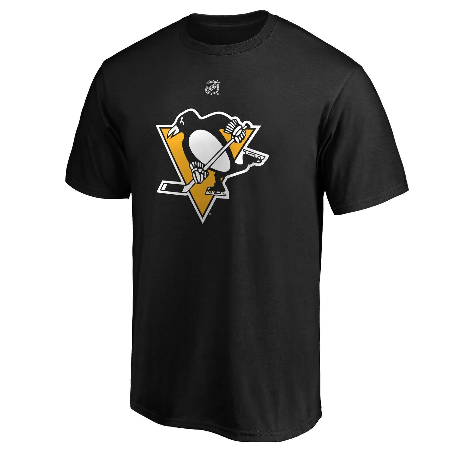 Мужская черная футболка с логотипом Evgeni Malkin Team Pittsburgh Penguins с аутентичным именем и номером Stack Fanatics — фото 2