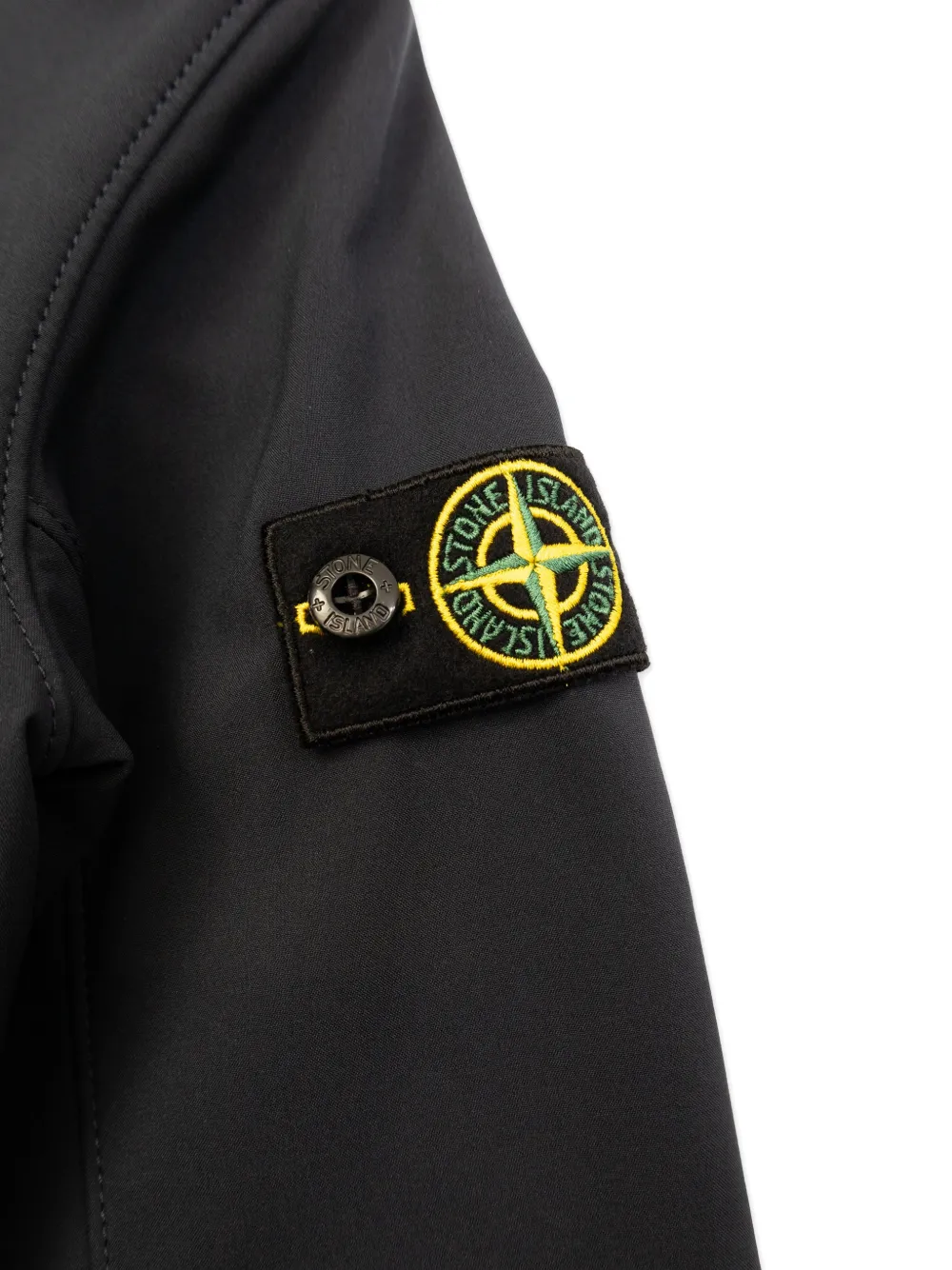 Куртка с капюшоном на пуговицах Stone Island Junior, серый — фото 3