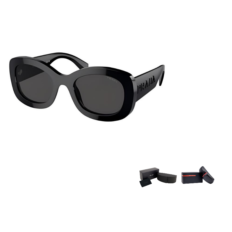 

PRADA Солнцезащитные очки асимметричной формы женские черные, Black