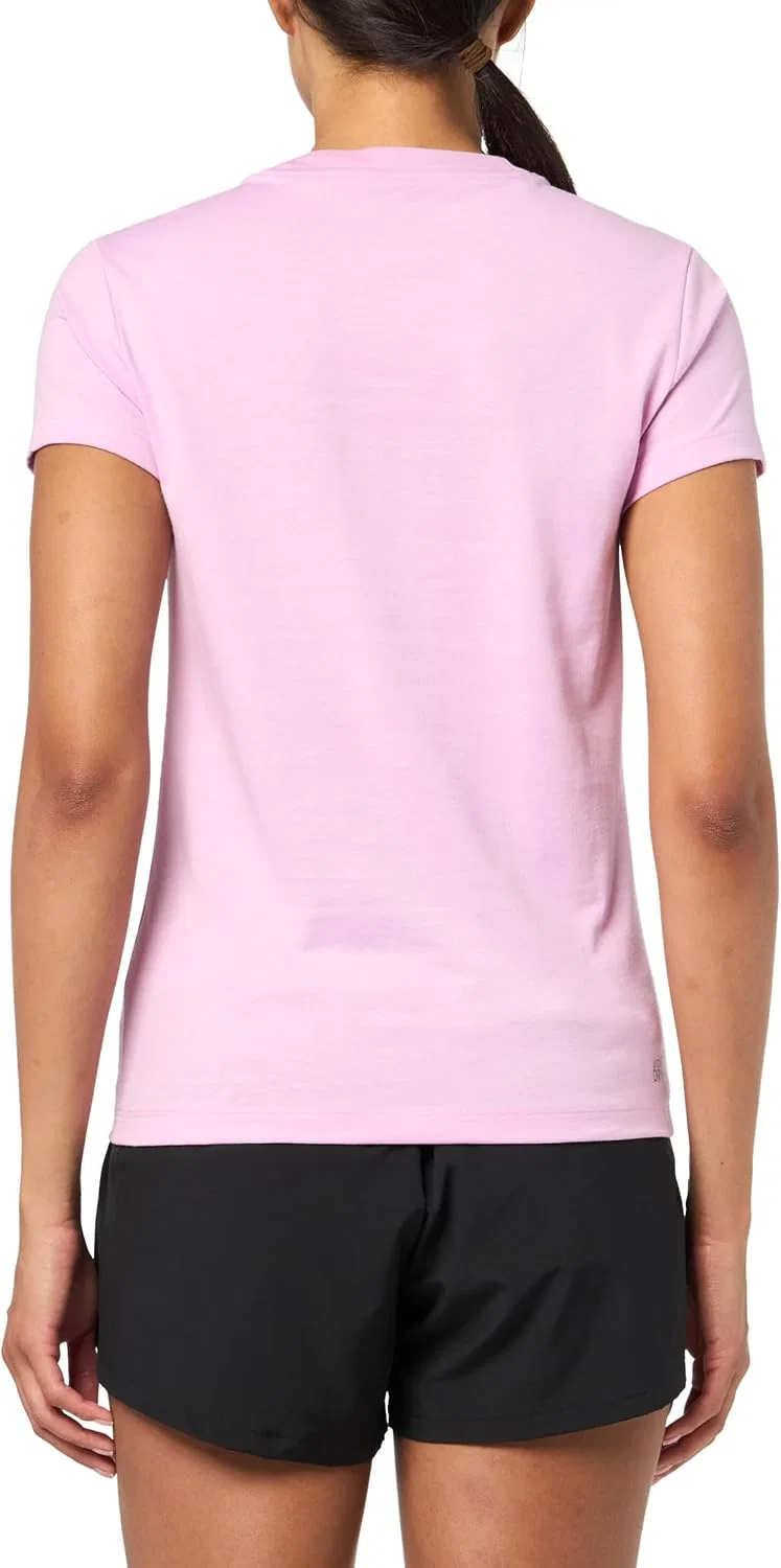 Футболка женская Lacoste Ultra Dry Gelato, спортивная, голубая — фото 2