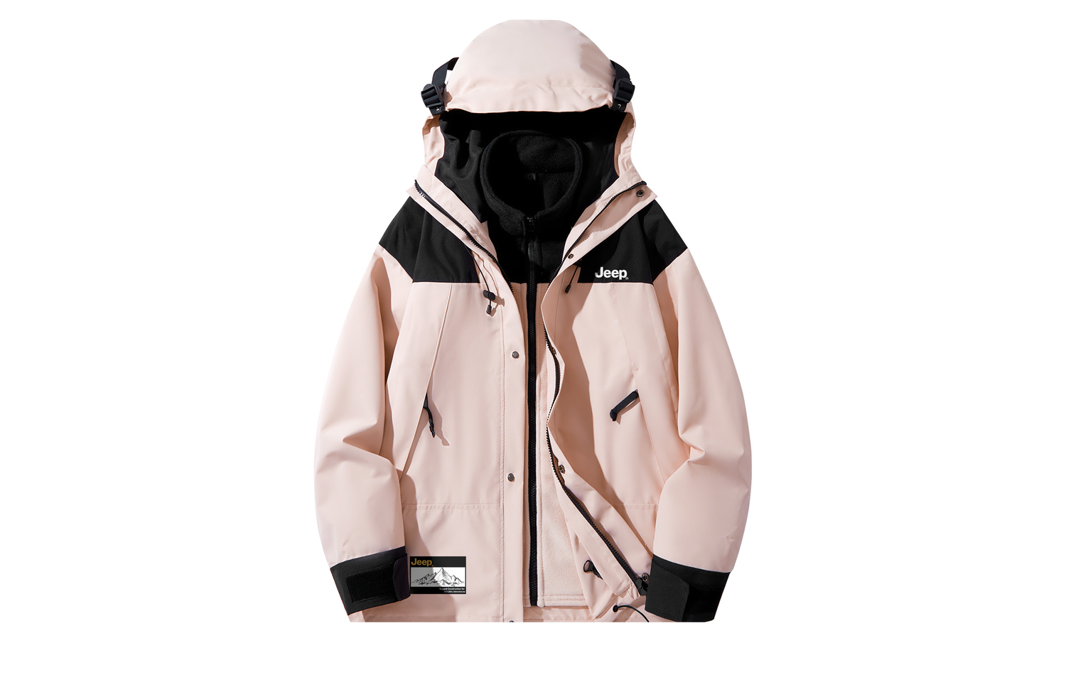 

Jeep Трехслойная ветровка тренч унисекс, Leather Pink[3-in-1]
