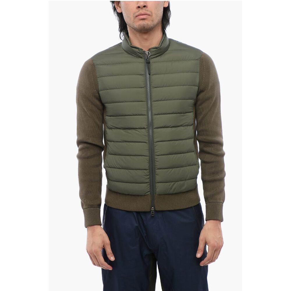 

Утепленная куртка-бомбер с трикотажными рукавами Woolrich, Green