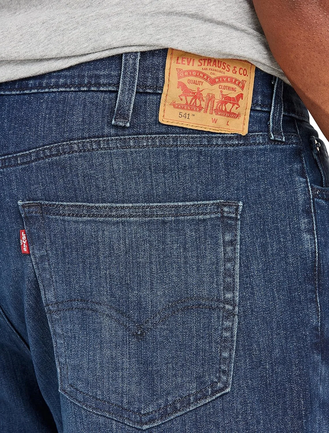 Джинсы Athletic Fit Levi's, Хаки Технологичный Стретч — фото 4