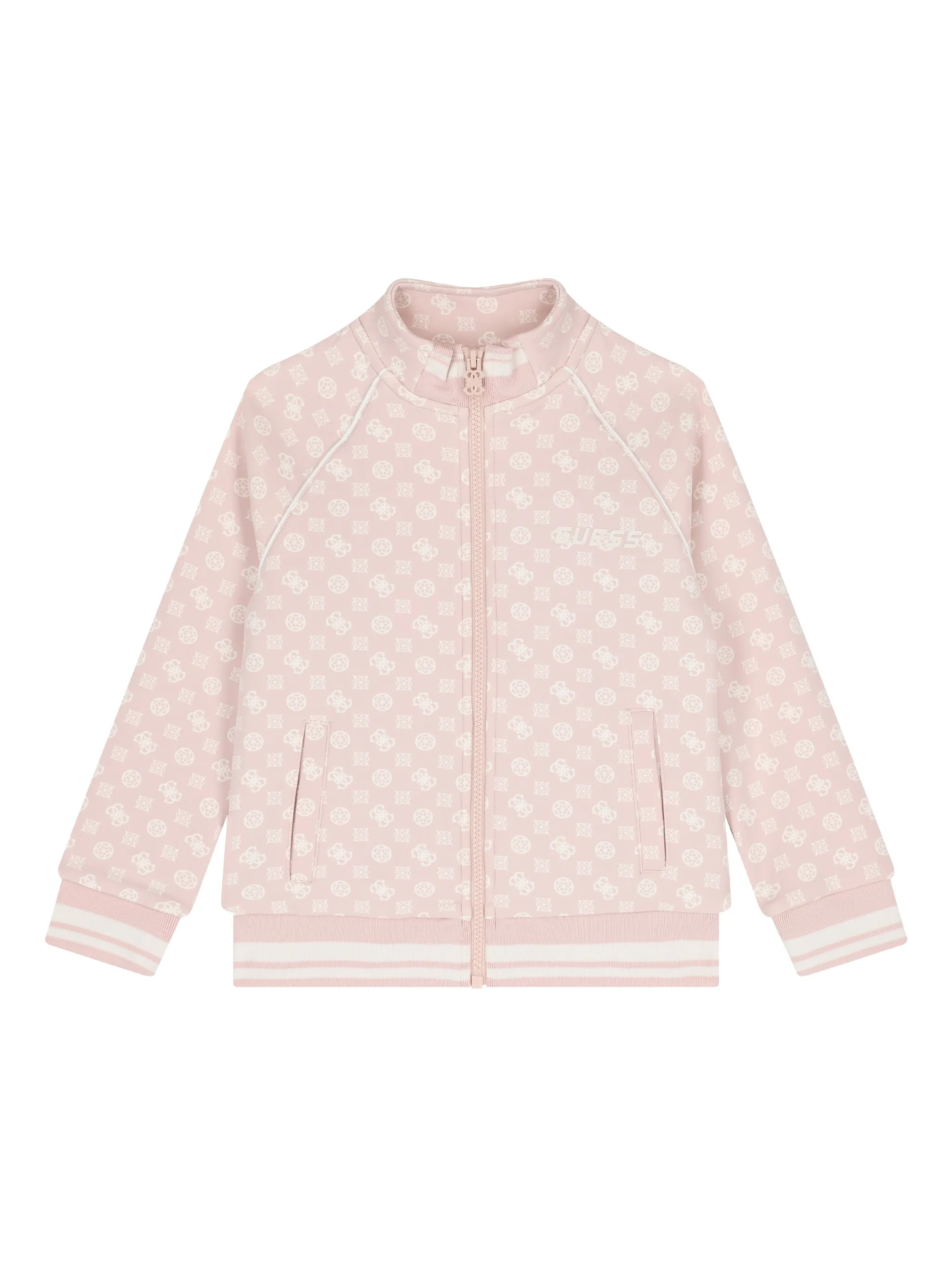 

Толстовка на молнии с логотипом Guess Kids, розовый