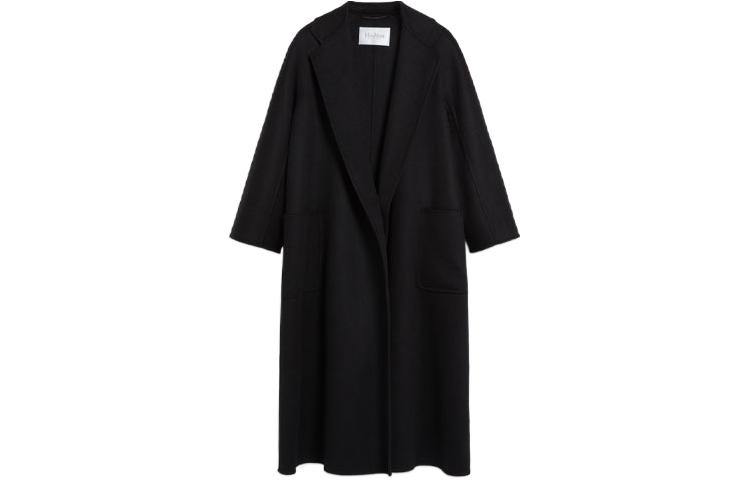 

MaxMara Лакированное пальто женское черное, Black