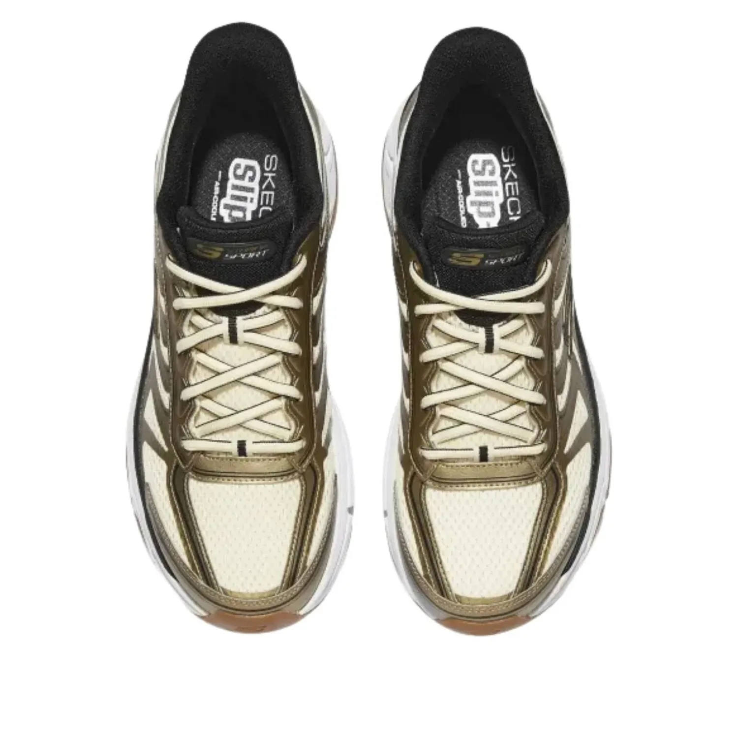 Кроссовки Skechers Stamina 'Gold Black White' — фото 3