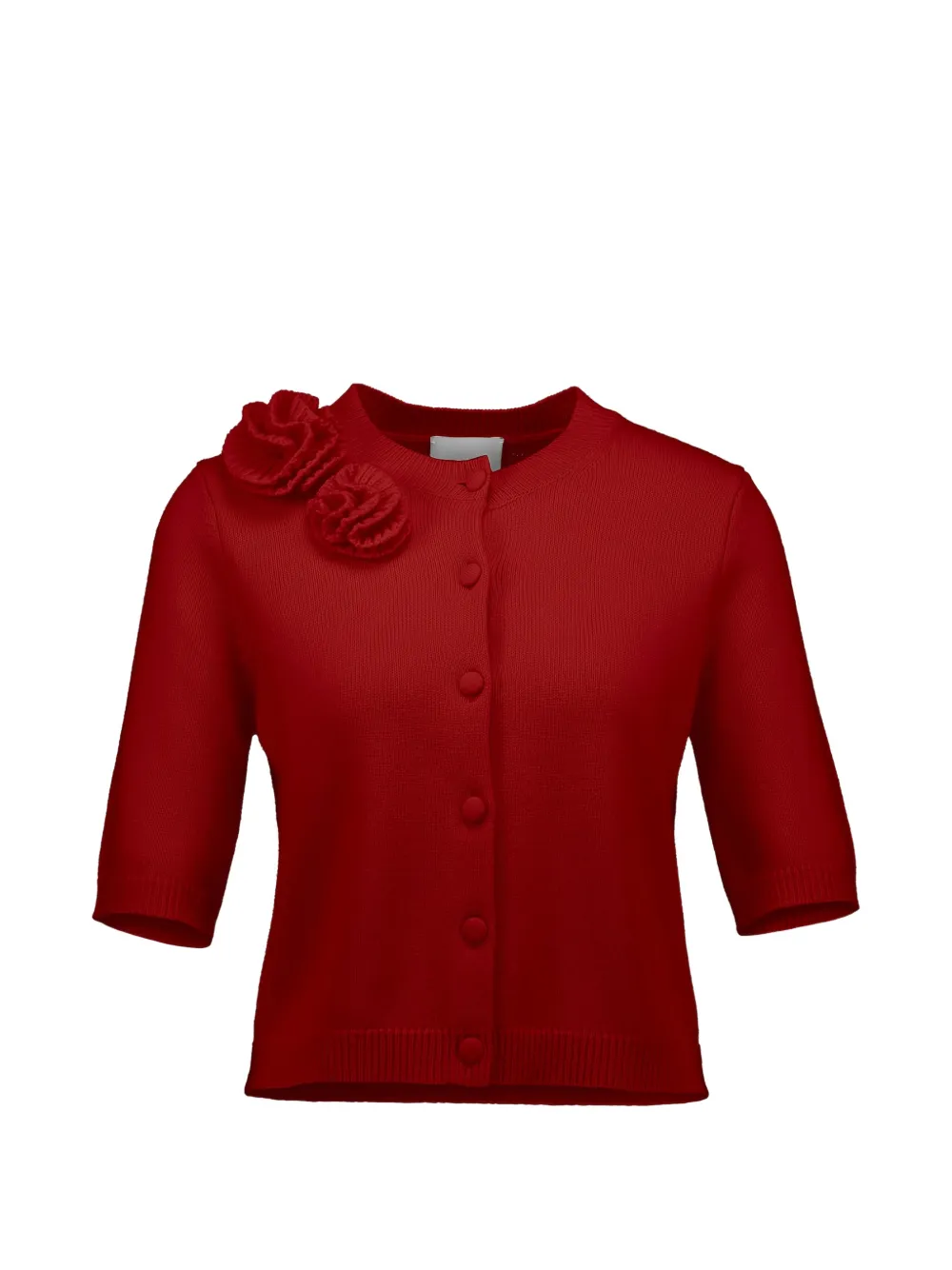 

Кардиган с цветочным декором ALLUDE, красный