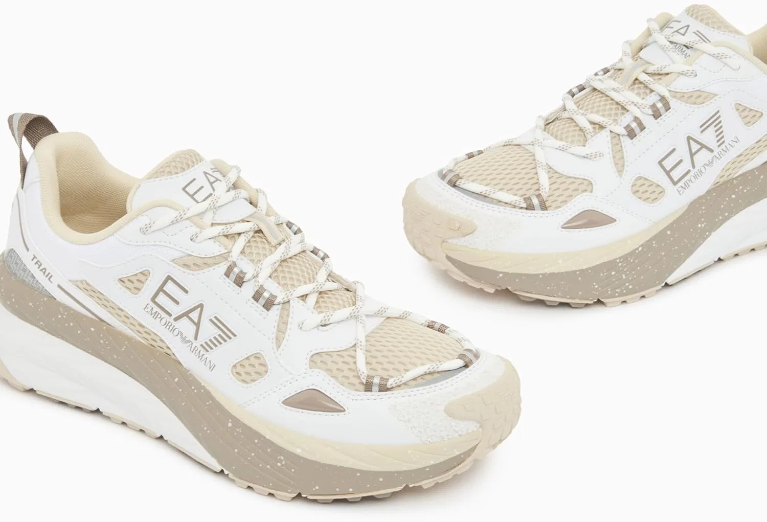 Кроссовки Emporio Armani EA7 7X000602 унисекс для взрослых Crusher Sonic Trail 2.0, White Beige — фото 3