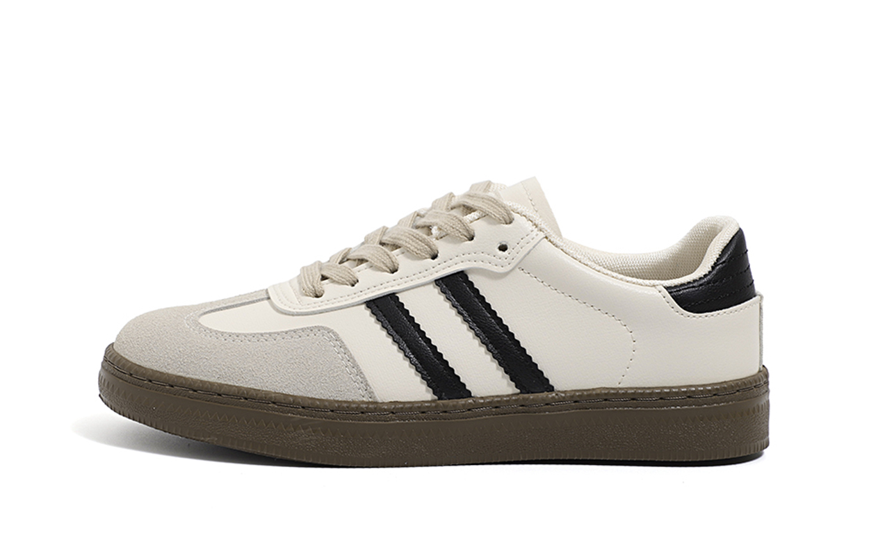 HUANQIU Немецкие армейские кеды Unisex Low top бежево-черные, цвет Beige (Women's) — фото 3