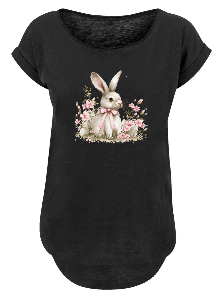 

Рубашка F4NT4STIC Niedlicher Osterhase mit Blumen, черный