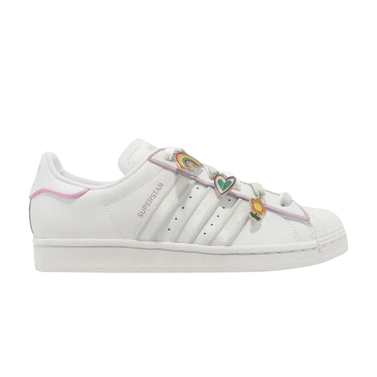 Кроссовки adidas Wmns Superstar 'Lace Jewels - White Lilac', белый