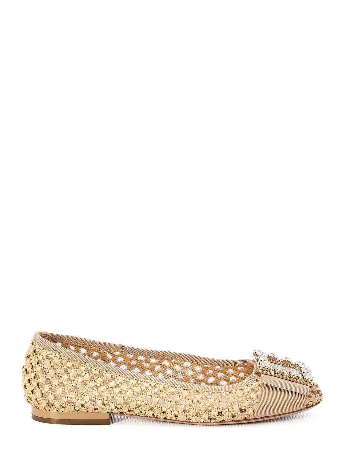 

Балетки Roger Vivier Tres Vivier, бежевый