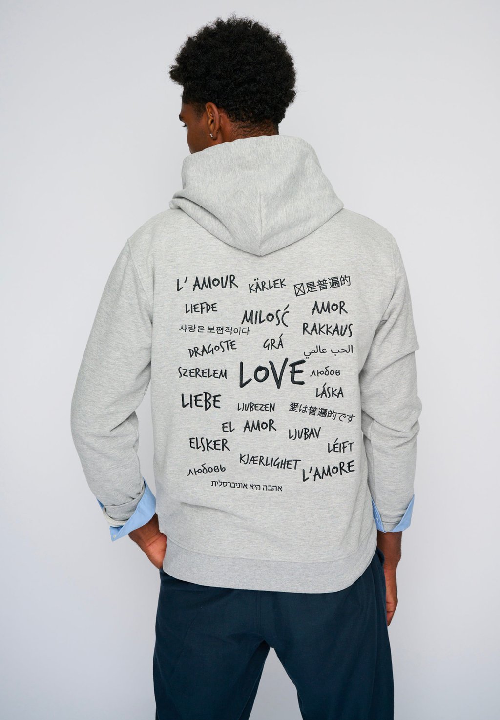 

Толстовка на молнии UNIVERSAL LOVE BACK PRINT Mira Paris, серый