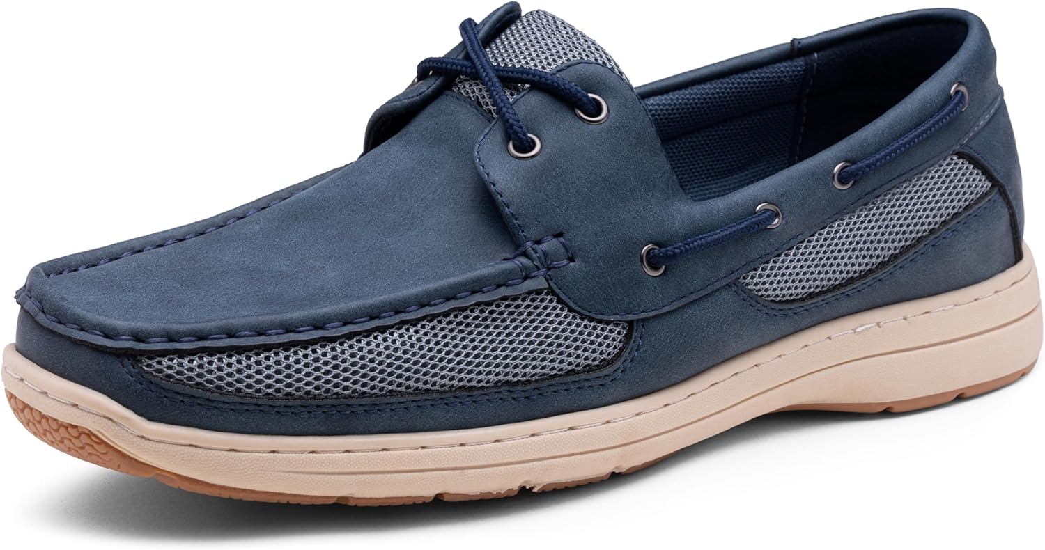 

Мужские мокасины Vostey на шнуровке, стильные повседневные лодочные туфли, синий