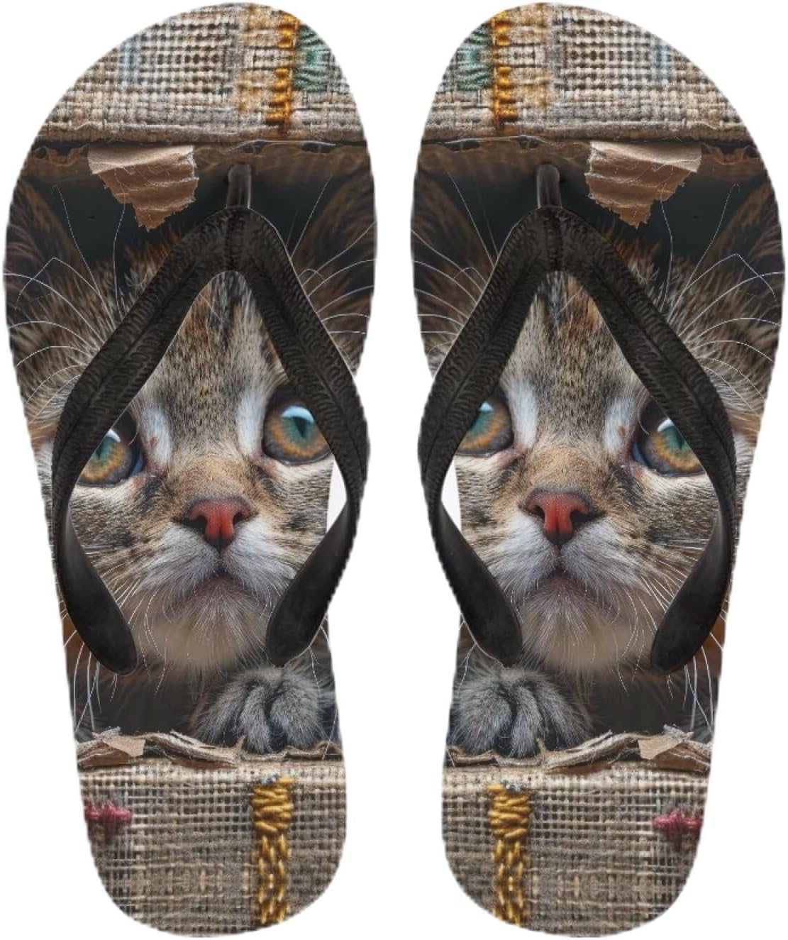 

Женские сандалии Semiouray Sunset с ремешком между пальцев, классические мужские шлепанцы с черепом, тай-дай, мягкие, удобные, унисекс, Cute Cat