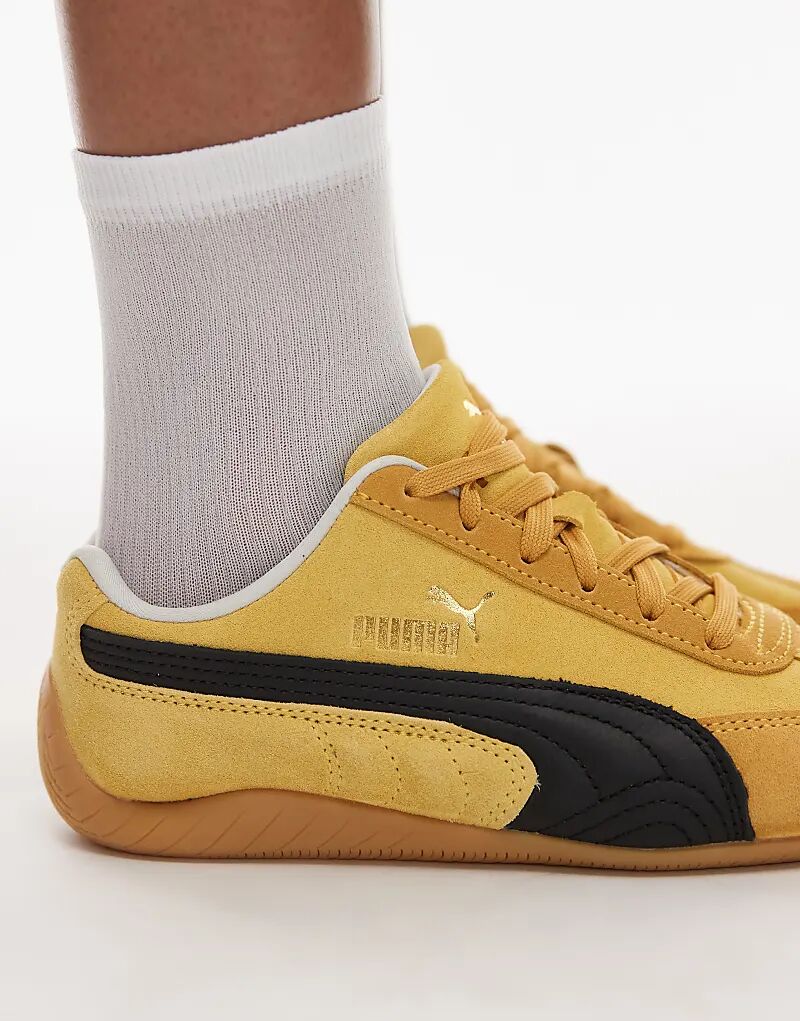 Кроссовки унисекс Puma Speedcat OG желтого и черного цветов — фото 3