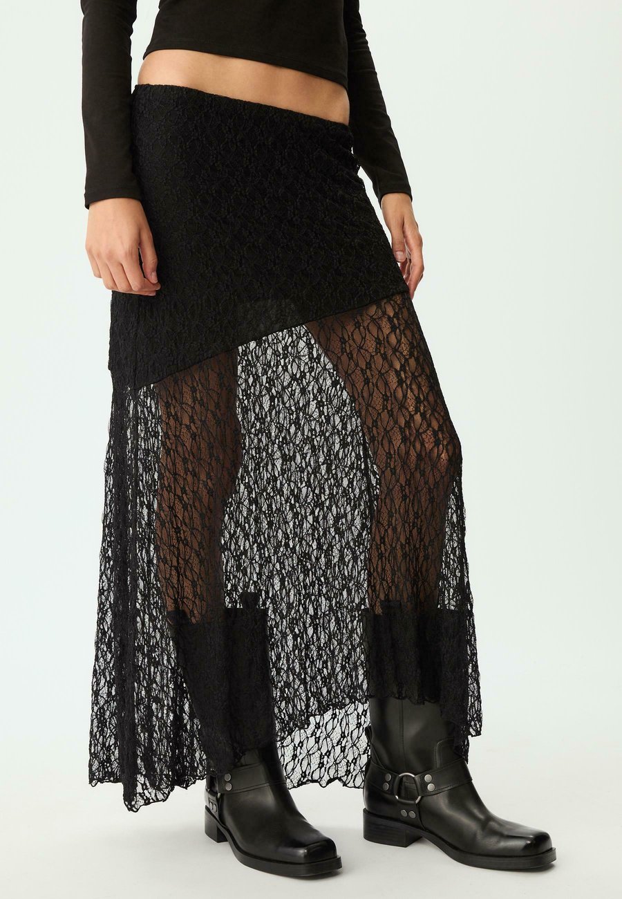 

Юбка Stradivarius Maxi skirt, Black