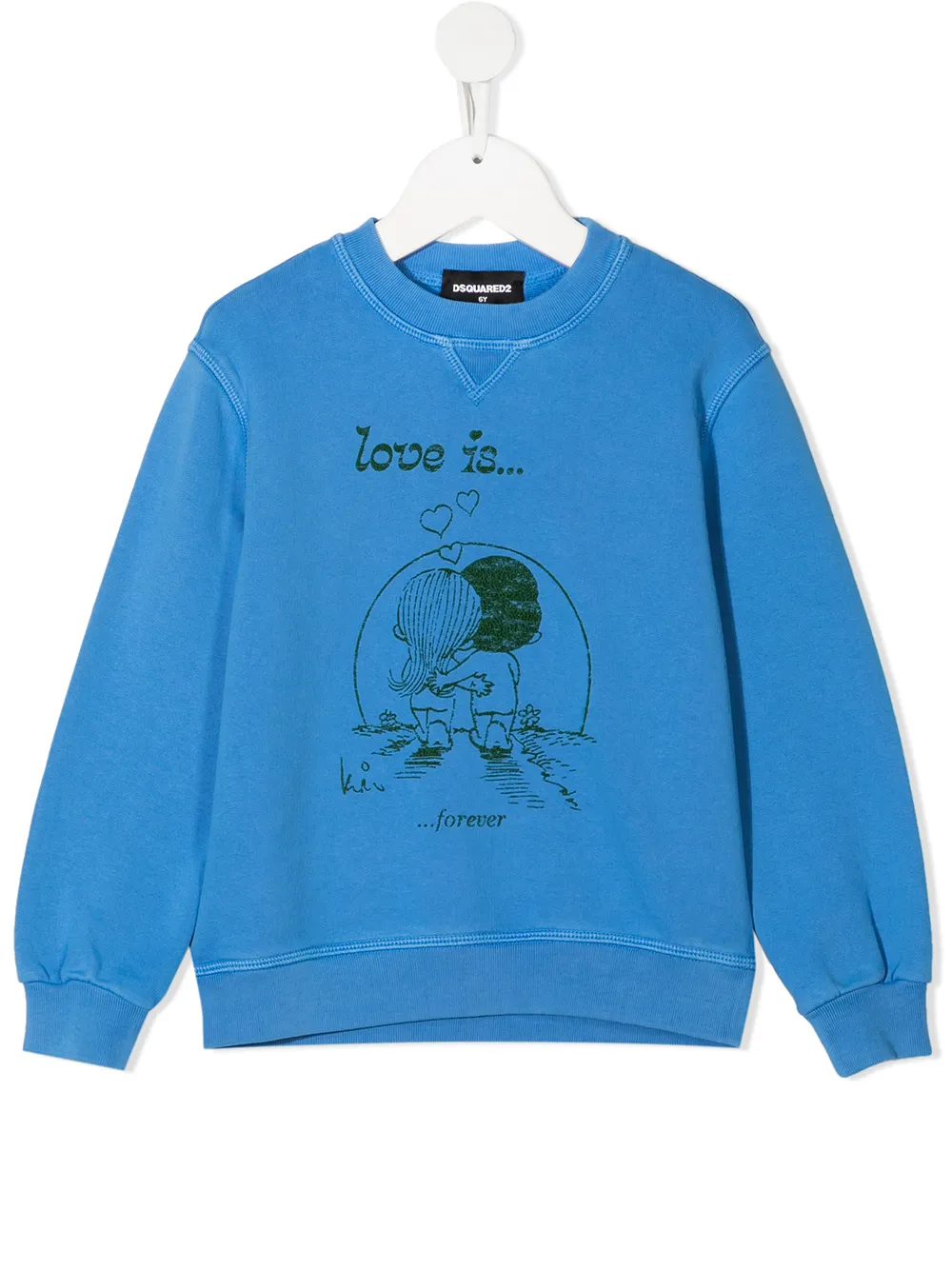 

Толстовка с принтом DSQUARED2 KIDS, синий
