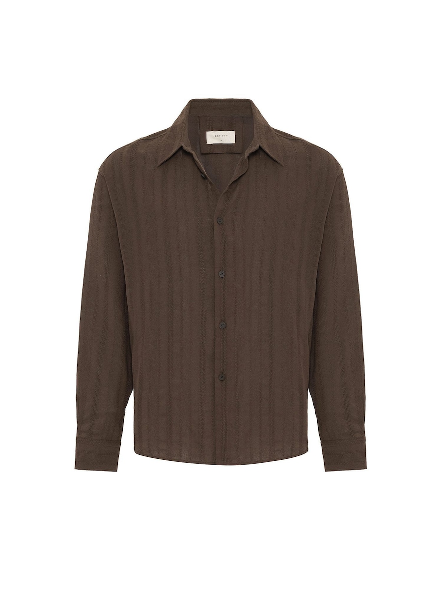 

Рубашка на пуговицах классического кроя Antioch, коричневый