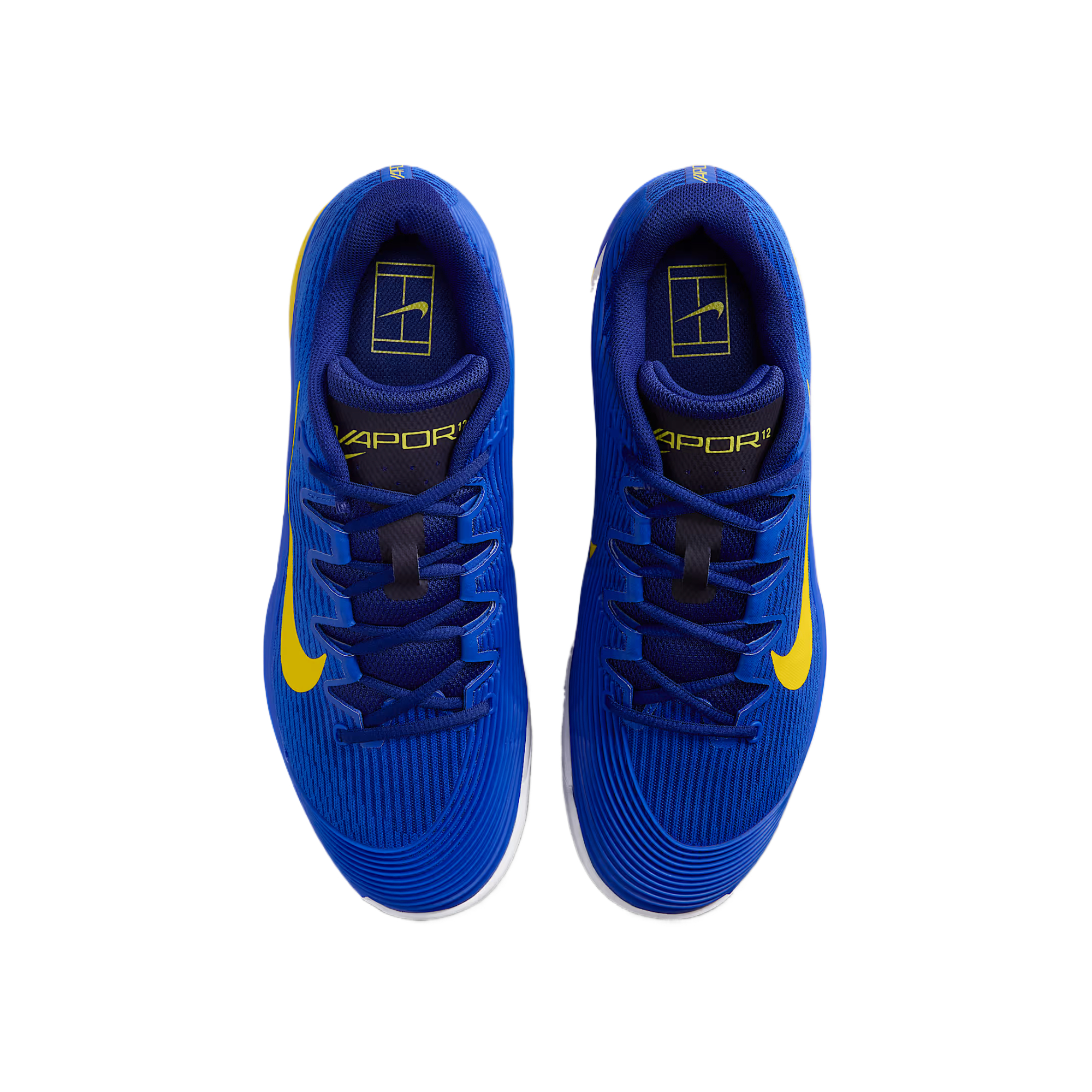 Nike Кроссовки Vapor 12 Fabric Abrasion Resistant Breathable Low top мужские Blue Yellow — фото 4