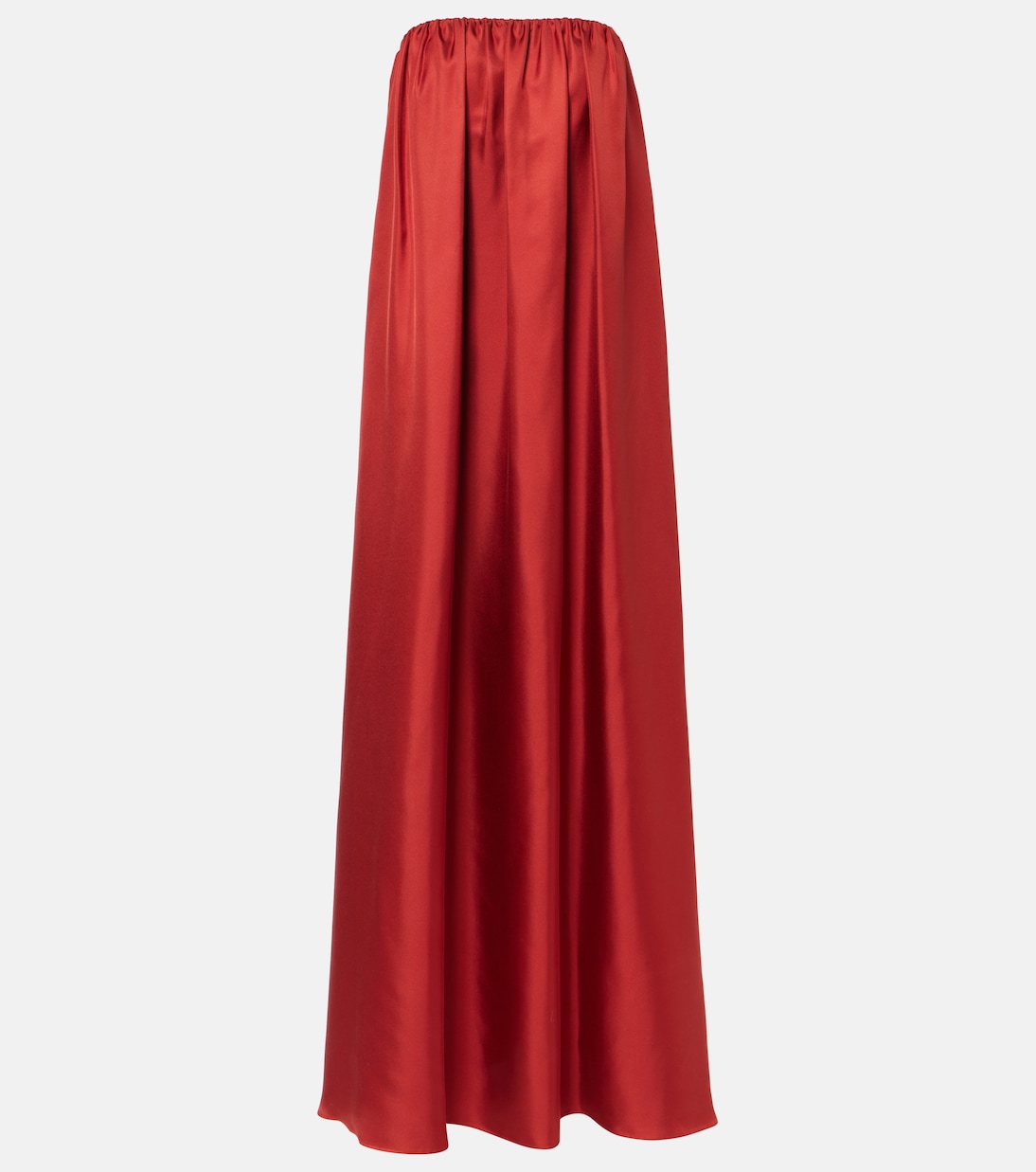

Шелковое платье без бретелек с плиссировкой от Edda Max Mara, Chilli