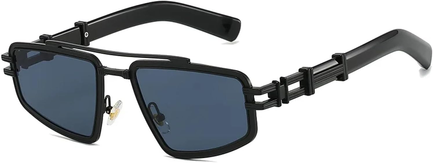 

Солнцезащитные очки с защитой от УФ-излучения UV400 | Металлические петли "кошачий глаз" | Для женщин и мужчин | Для занятий спортом на открытом воздухе и вождения DSVIGF, Black