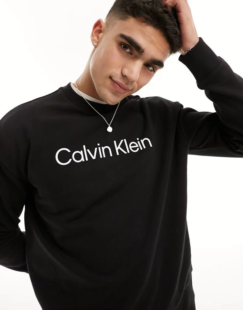 

Черная толстовка с логотипом Calvin Klein Hero Comfort