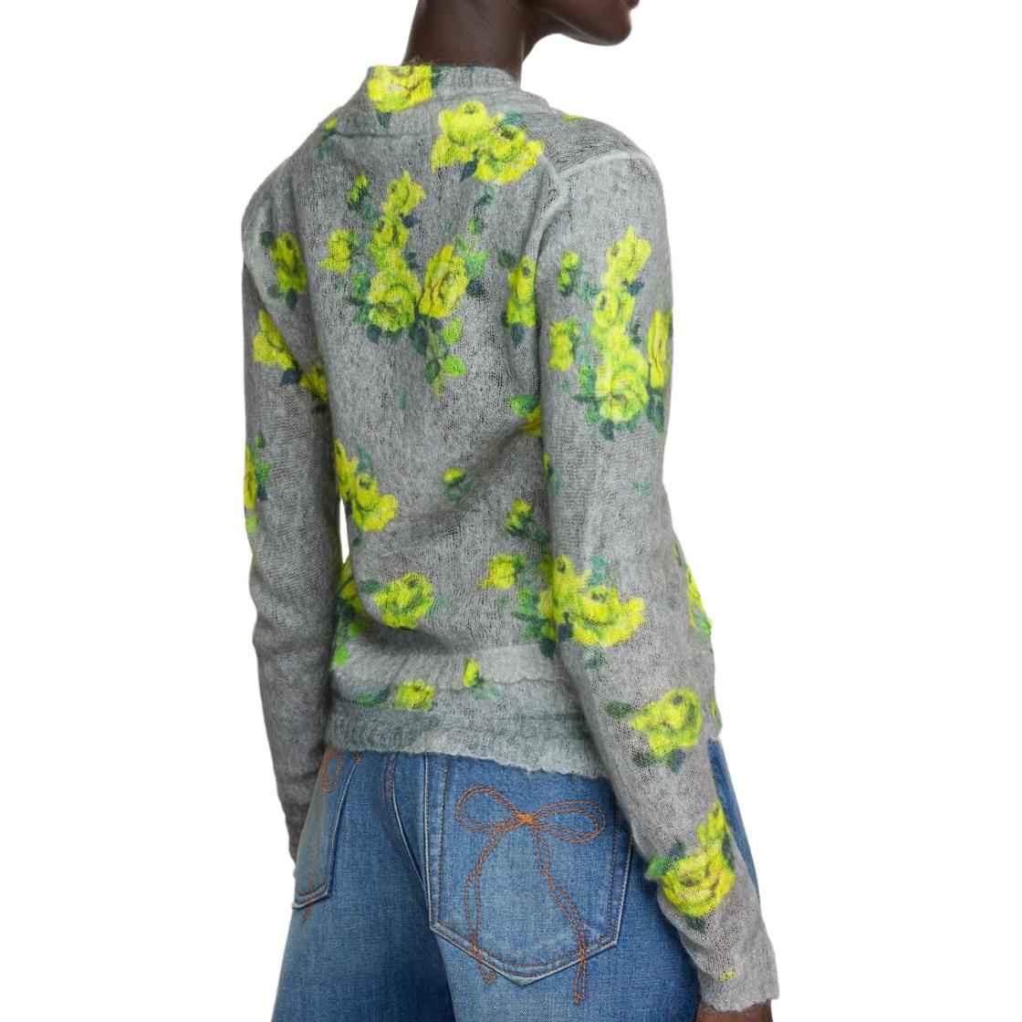Многослойный кардиган из мохера Acne Studios, серый — фото 4