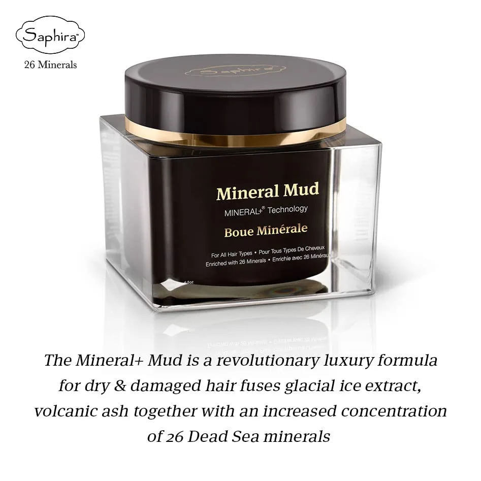 Saphira Dead Sea Mineral Mud Hair Mask - глубокое восстановление и увлажнение для сухих, поврежденных, пушащихся и кудрявых волос 192.78 г (1 шт.) — фото 2