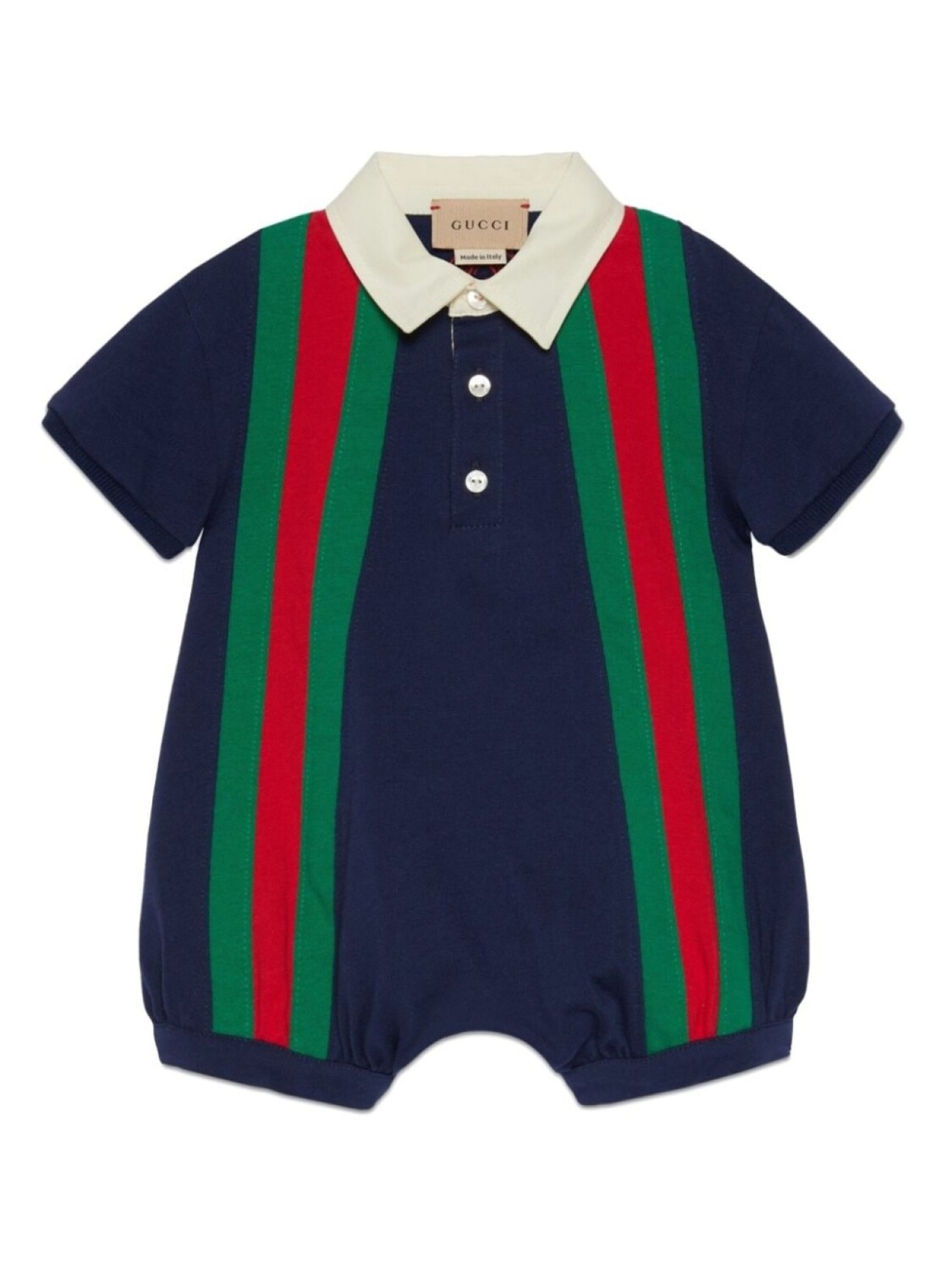 

Gucci Kids ромпер с отделкой Web, синий