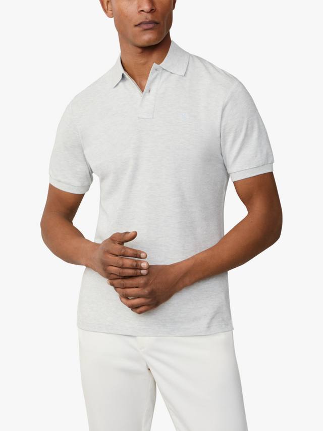 

Хлопковая поло с коротким рукавом slim fit Hackett London, Pearl Grey