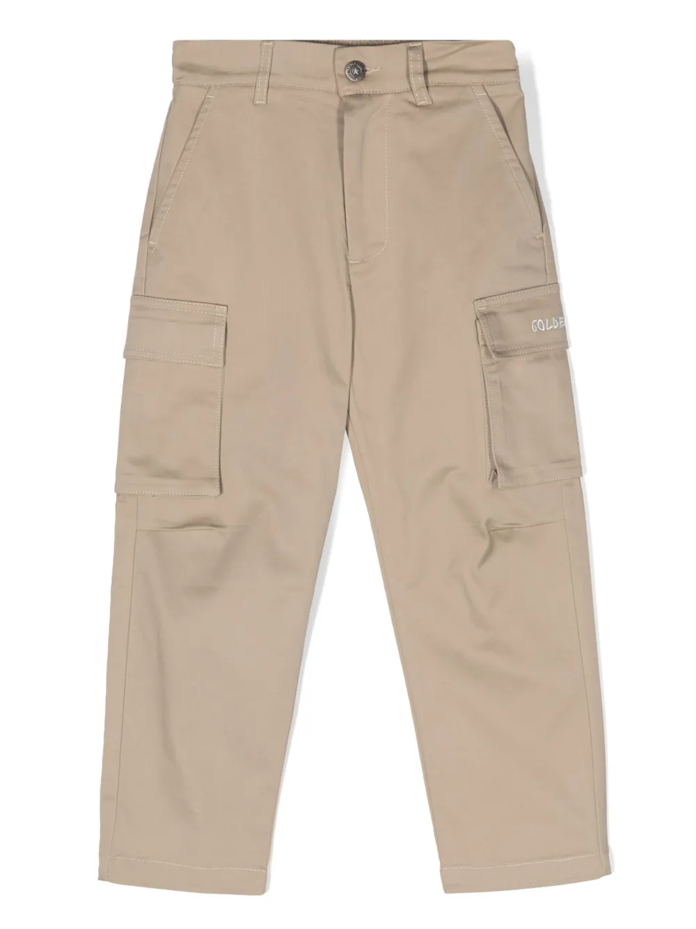 

Зауженные брюки карго средней посадки Golden Goose Kids, нейтральный
