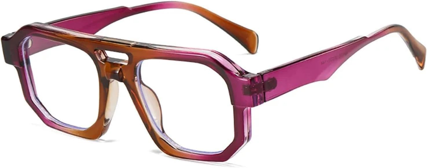 

Женские солнцезащитные очки с градиентным переходом цвета, модные очки с прозрачными линзами, мужские очки в стиле ретро-панк с защитой от УФ-излучения UV400 SZVVBKK, Tea Purple Clear