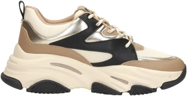 Кроссовки из искусственной кожи и текстиля Steve Madden, черный/хаки — фото 4