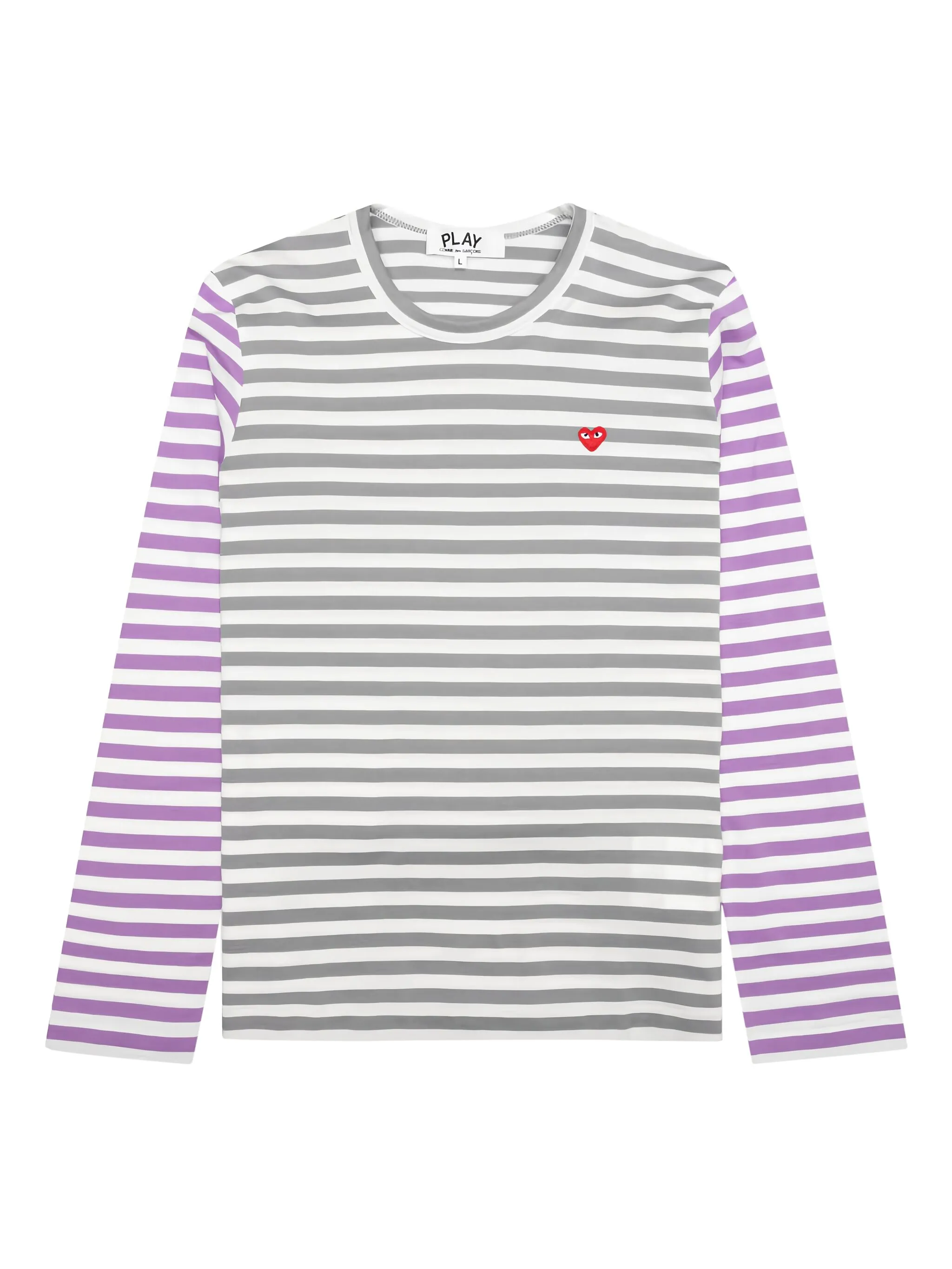 

Полосатая футболка с длинными рукавами Comme Des Garçons Play, серый